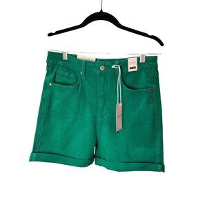 Judy Blue Women's High-Waist Kelly Green Denim Shorts Size L, Pre-Owned NWT